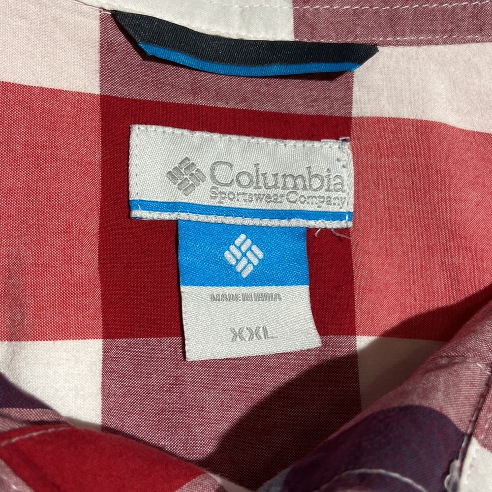 Columbia Sportswear Company Button Down Red White & Blue Big Check. XXL. - Picture 2 of 9